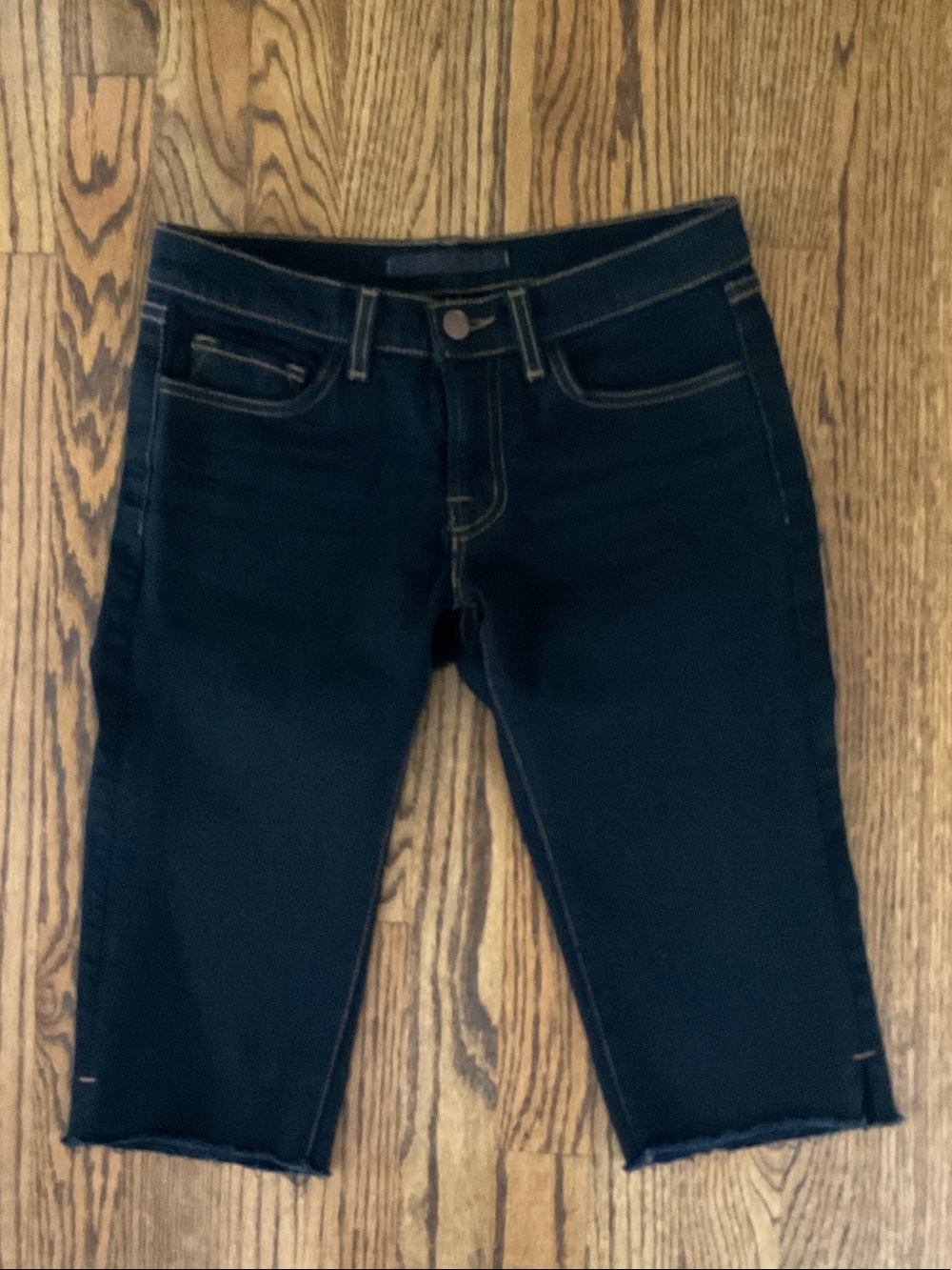 J Brand 914 Black Denim Cigarette Bermuda Shorts
